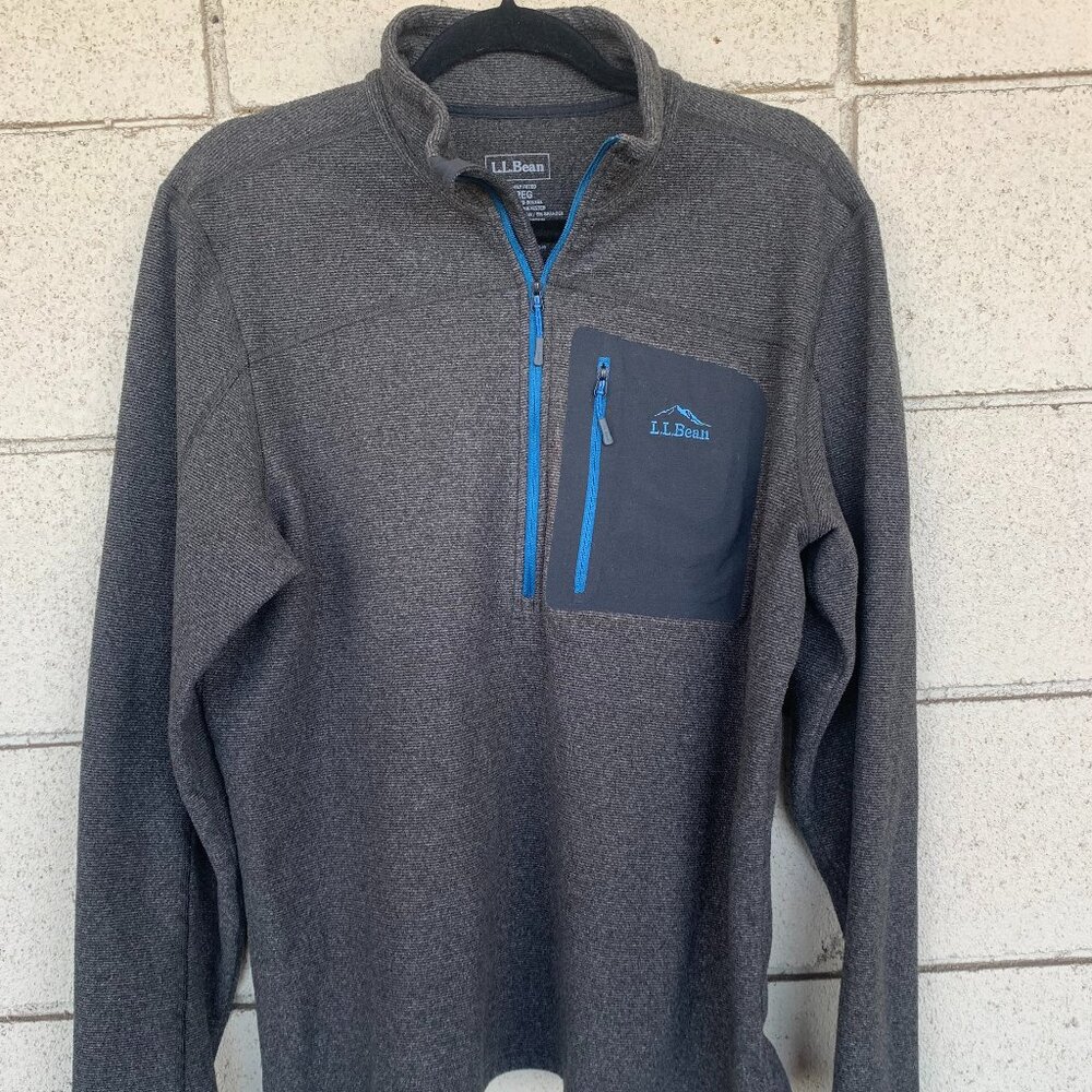 LL Bean North Ridge Fleece Quarter Zip Size Men's Large
